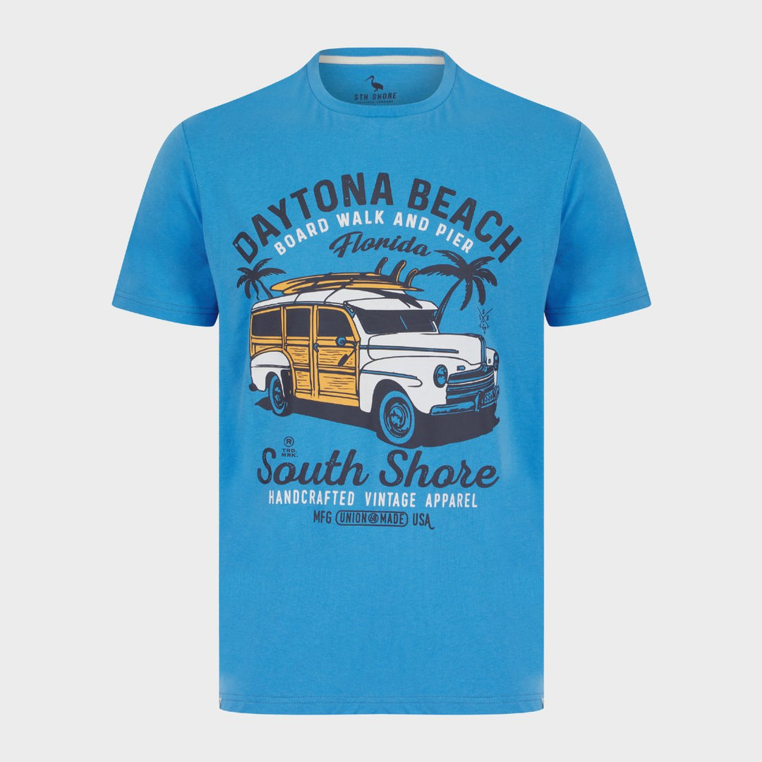 Men`s Blue Daytona Beach T-Shirt from You Know Who's