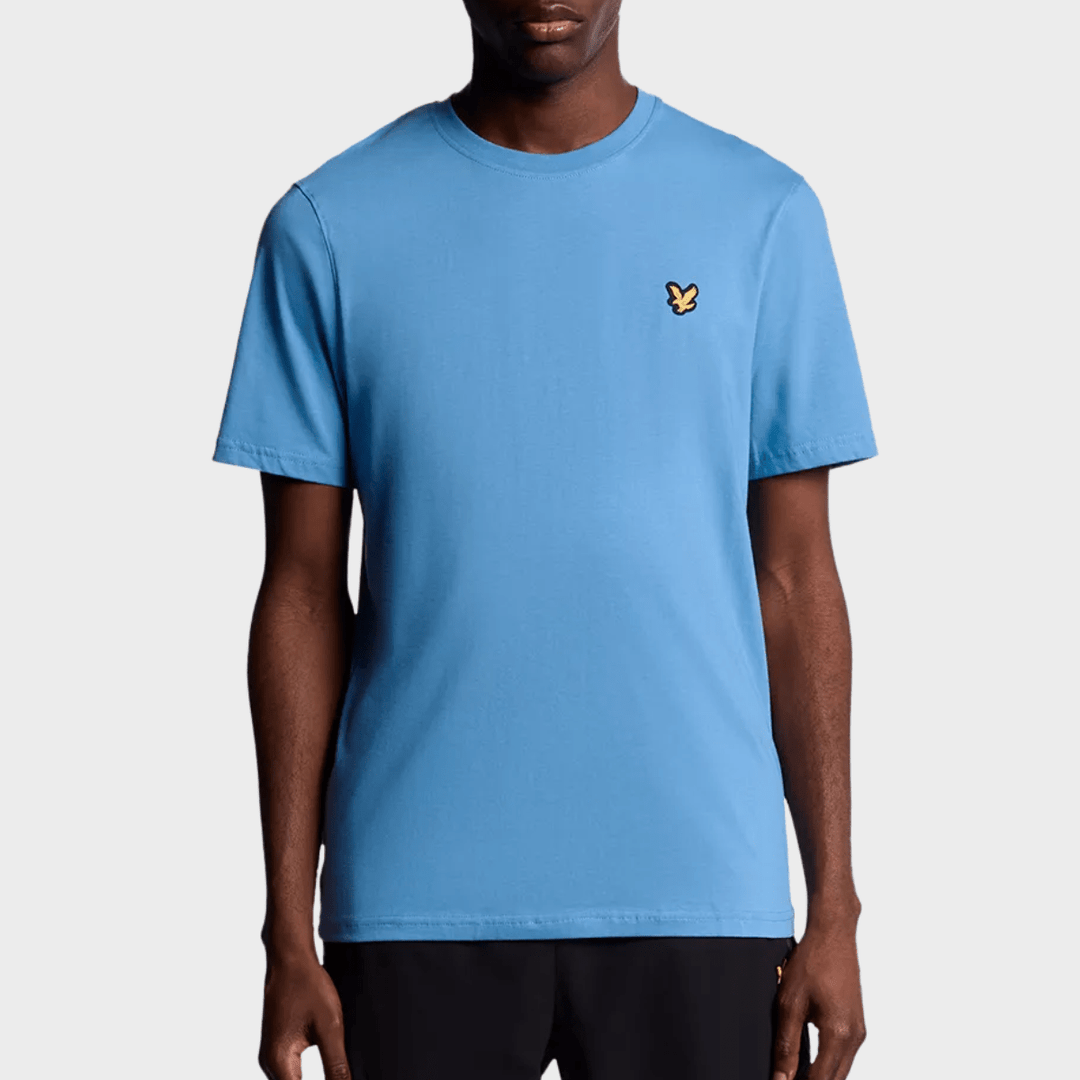 Men's Blue Lyle and Scott Rubber Badge T-shirt from You Know Who's