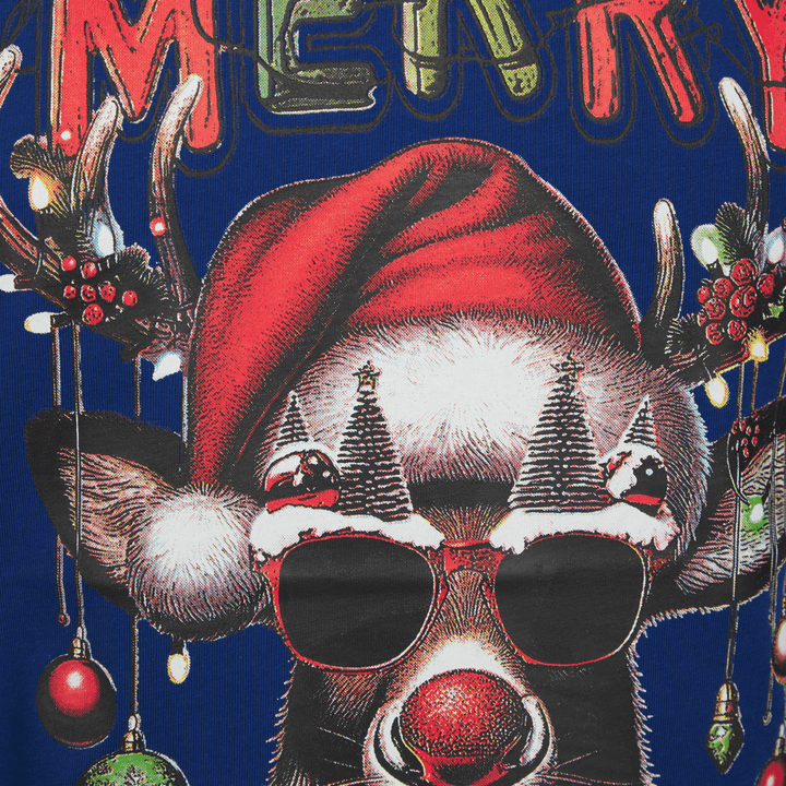 Mens Blue Merry Christmas T-shirt from You Know Who's