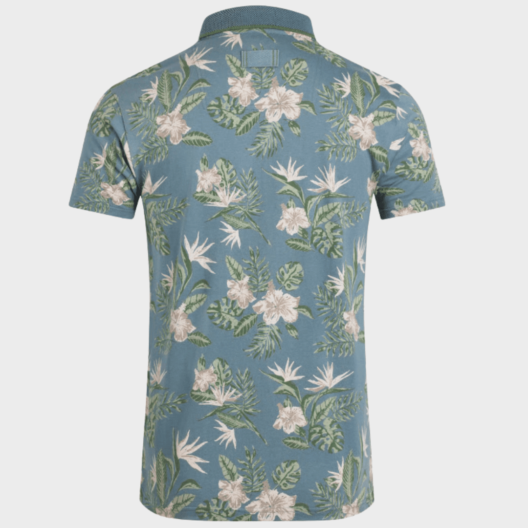 Mens Blue Print Polo from You Know Who's