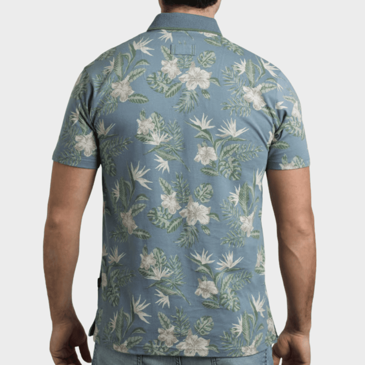 Mens Blue Print Polo from You Know Who's