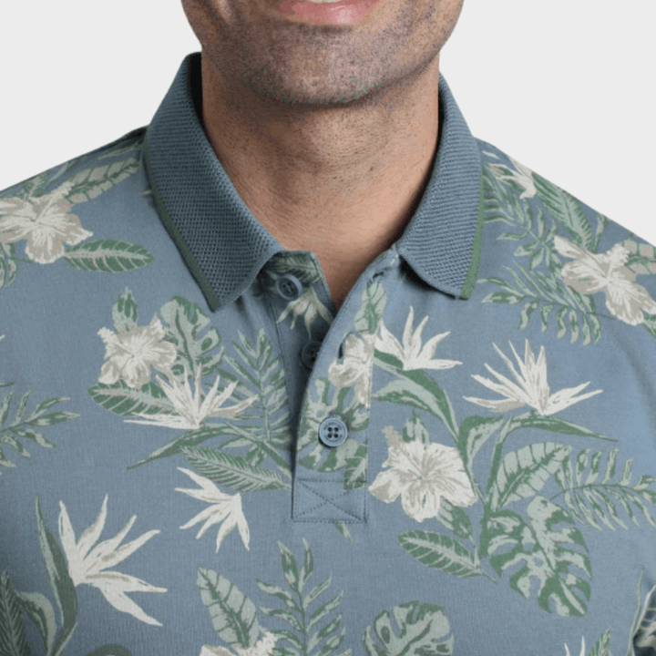 Mens Blue Print Polo from You Know Who's