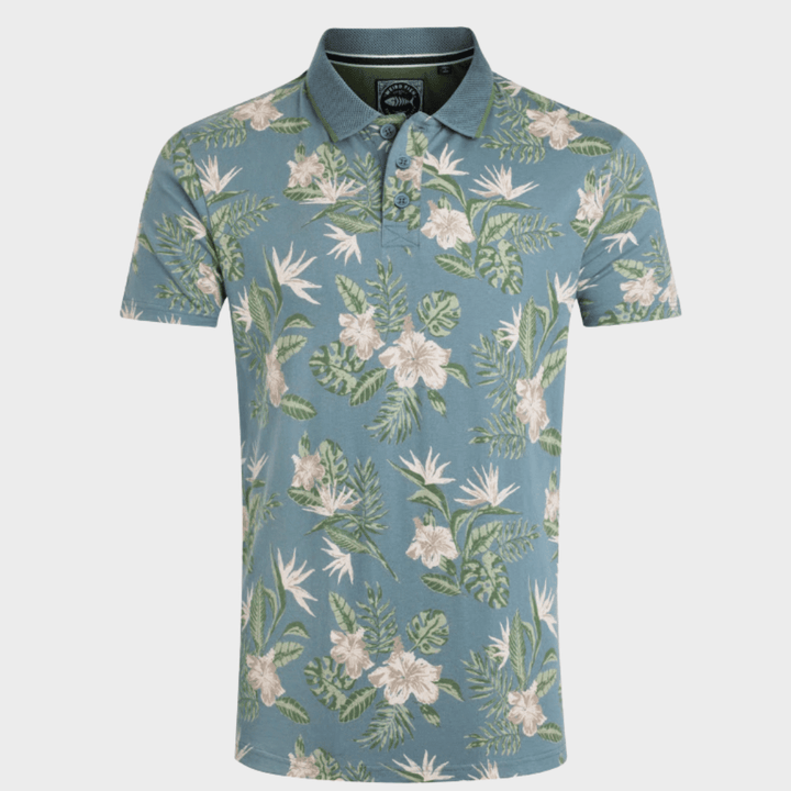 Mens Blue Print Polo from You Know Who's