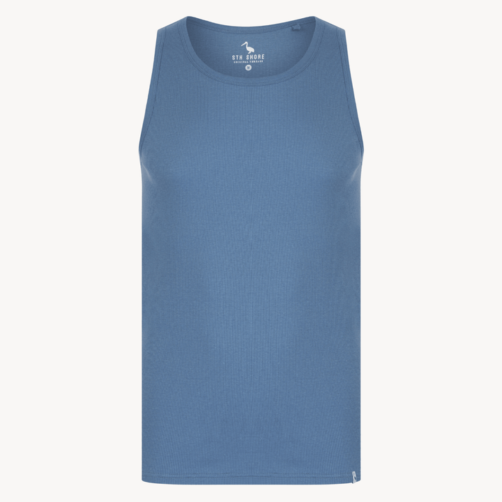 Mens Blue Ribbed Vest from You Know Who's