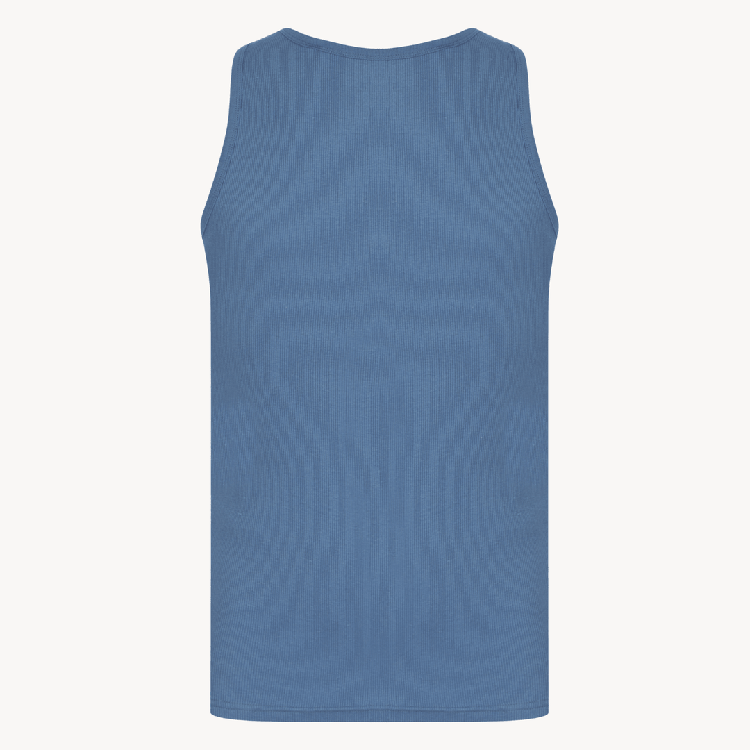 Mens Blue Ribbed Vest from You Know Who's