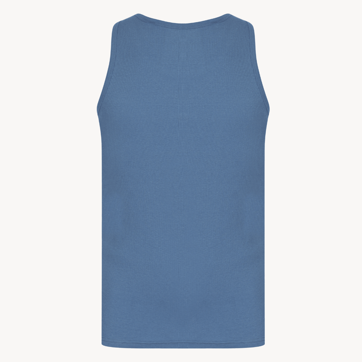 Mens Blue Ribbed Vest from You Know Who's