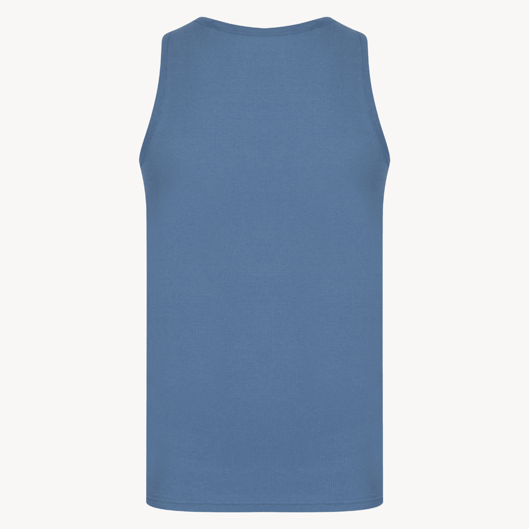 Mens Blue Ribbed Vest from You Know Who's