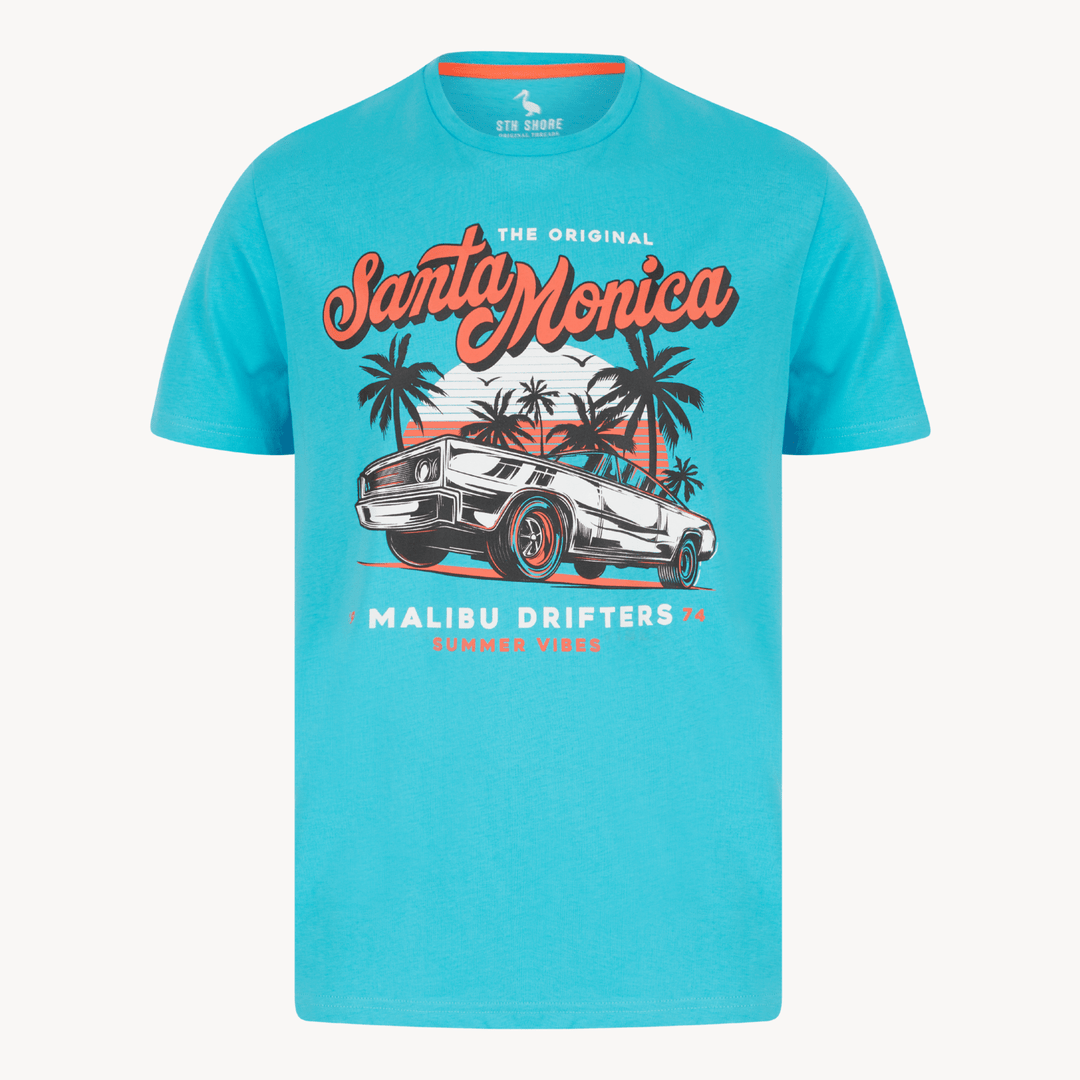 Mens Blue Santa Monic T-shirt from You Know Who's