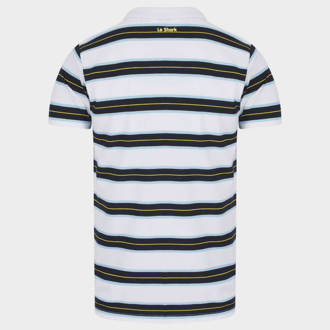 Men's Bluebell Striped Le Shark Polo from You Know Who's