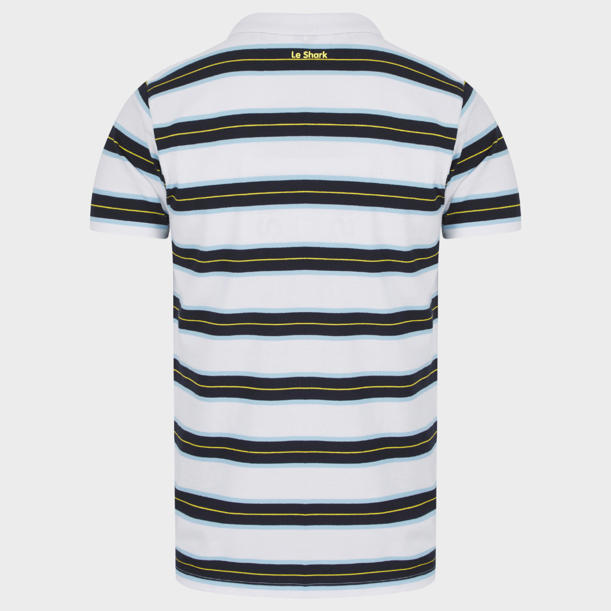 Men's Bluebell Striped Le Shark Polo from You Know Who's