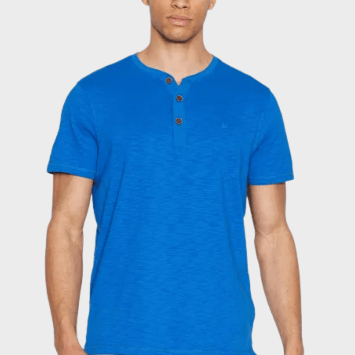 Men's Bright Blue 3 Button Shirt from You Know Who's