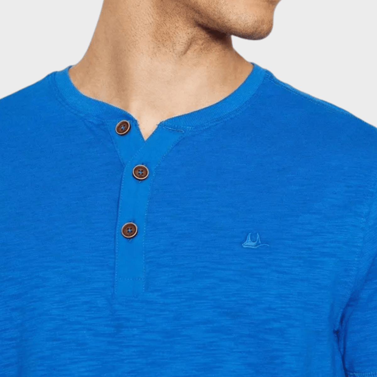 Men's Bright Blue 3 Button Shirt from You Know Who's