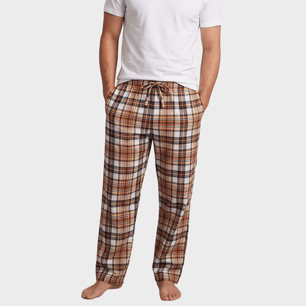 Men's Brown Check Pj Bottom from You Know Who's