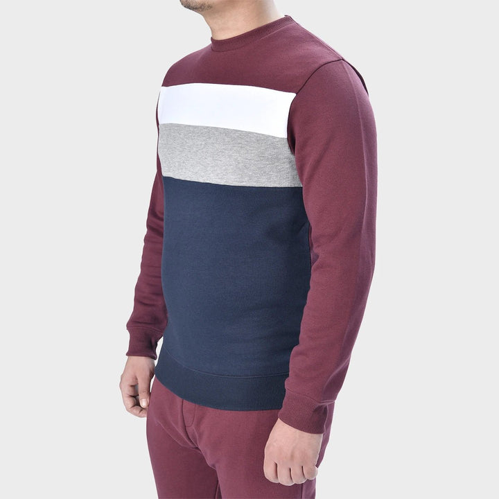 Mens Burgundy Block Sweater from You Know Who's