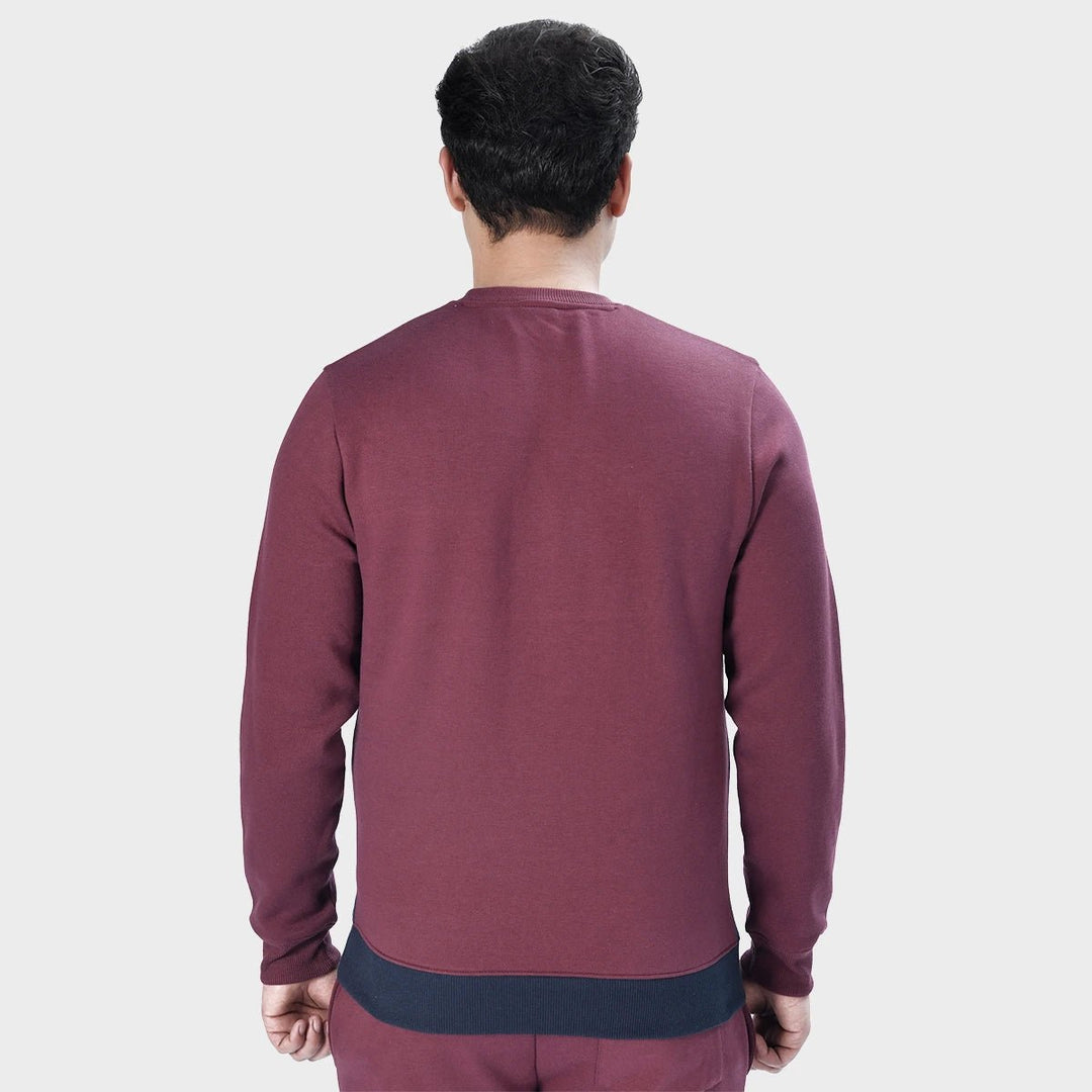 Mens Burgundy Block Sweater from You Know Who's