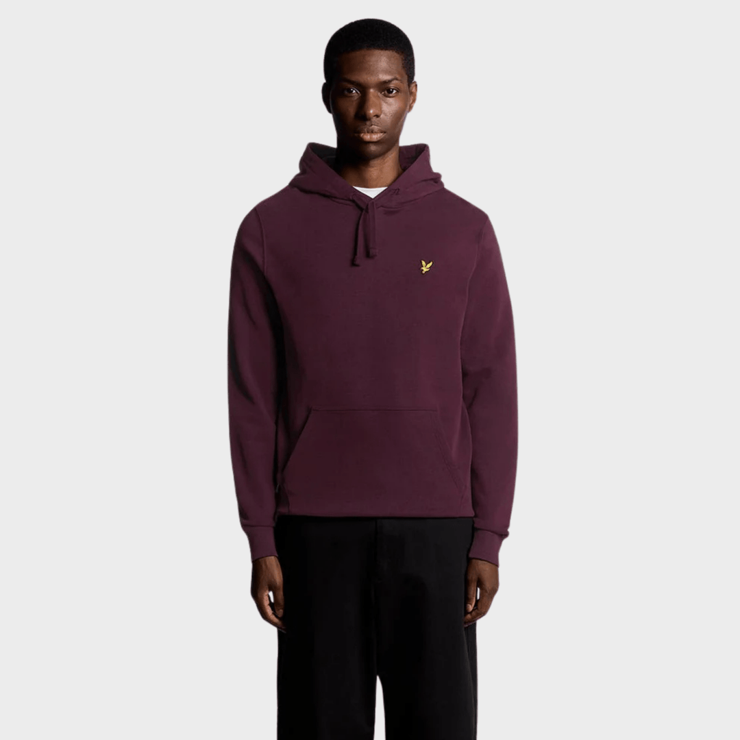 Mens Burgundy Contrast Lyle & Scott Hoodie from You Know Who's