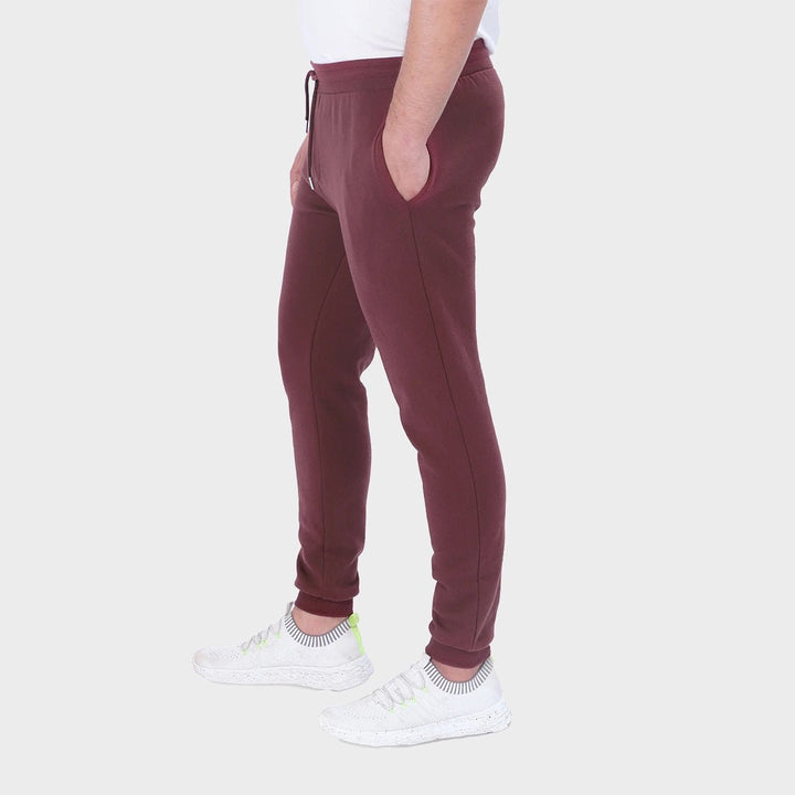 Mens Burgundy Jogging Bottoms from You Know Who's