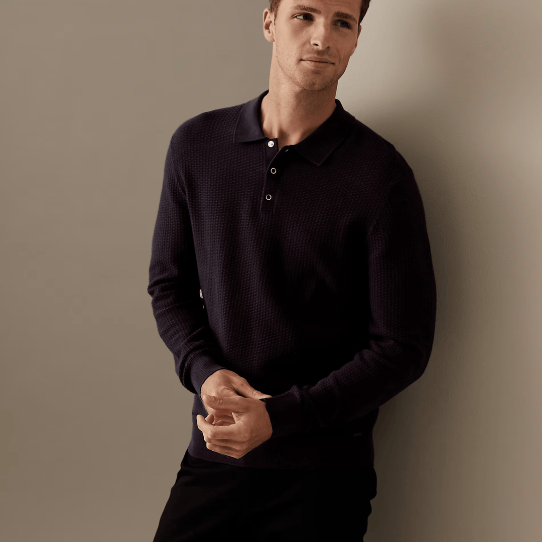 Mens Burgundy Textured Polo from You Know Who's