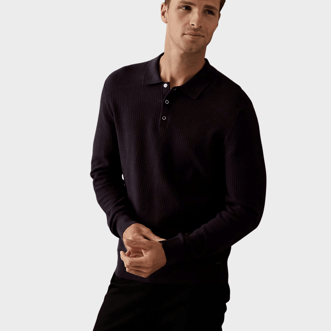 Mens Burgundy Textured Polo from You Know Who's