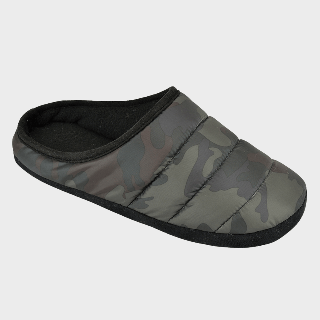 Mens Camo Quilted Puffa Slipper from You Know Who's