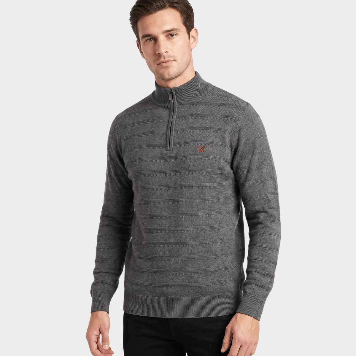Men's Charcoal 1/4 Zip Jumper from You Know Who's