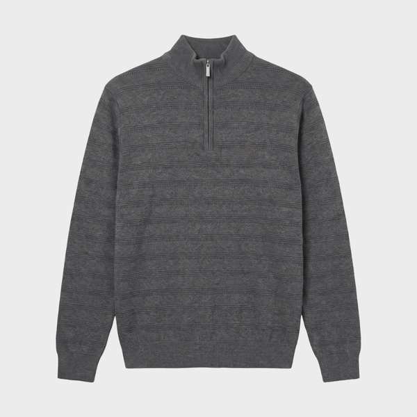Men's Charcoal 1/4 Zip Jumper from You Know Who's