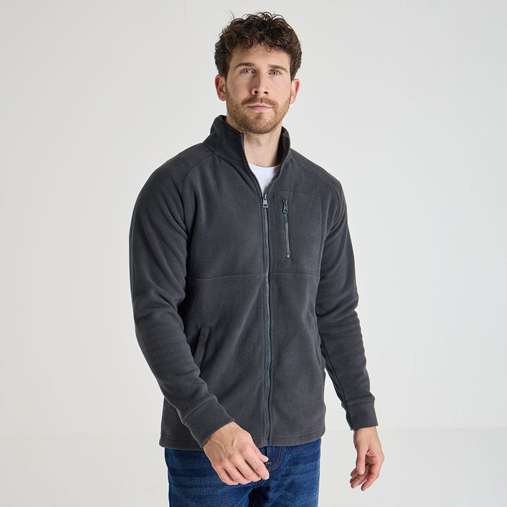 Mens Charcoal Full Zip Fleece from You Know Who's