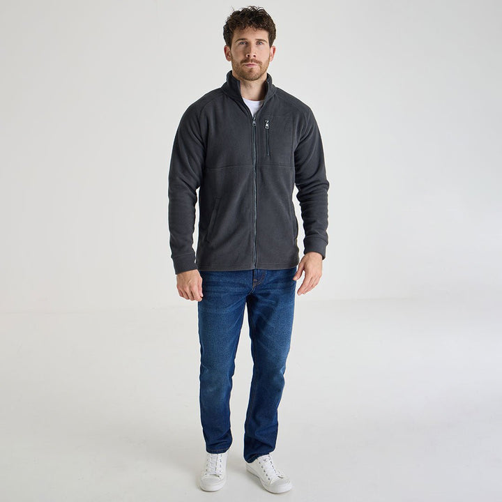 Mens Charcoal Full Zip Fleece from You Know Who's