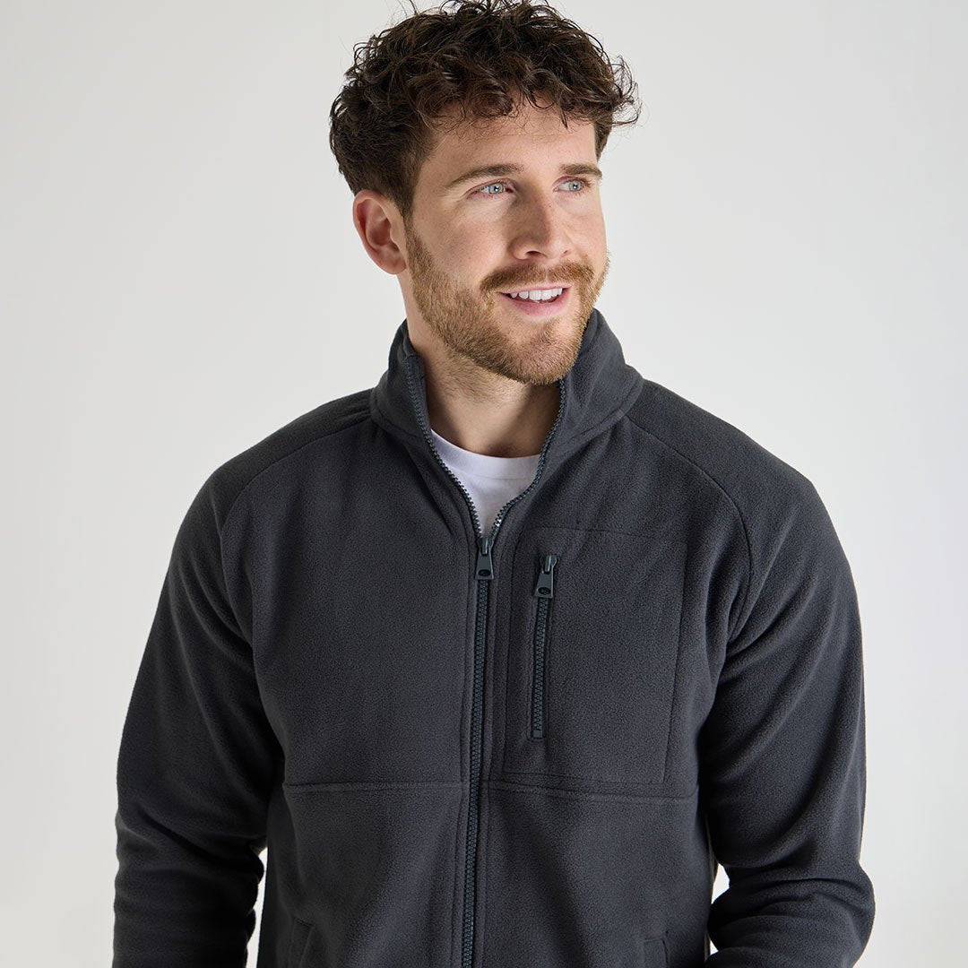 Mens Charcoal Full Zip Fleece from You Know Who's