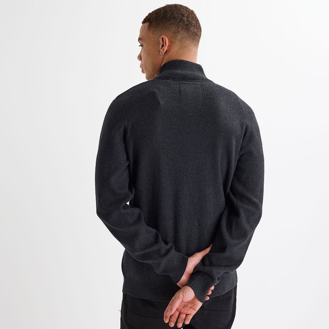 Mens Charcoal Knitted Zipper from You Know Who's
