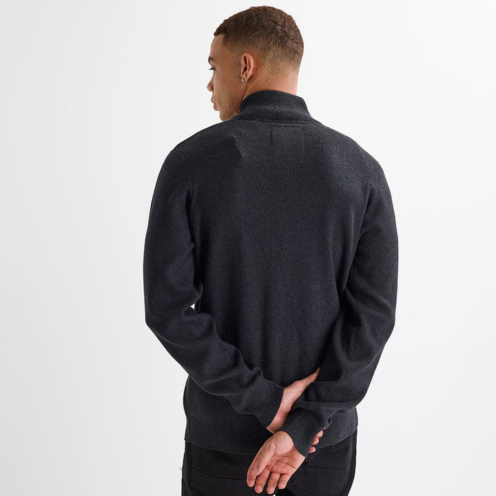 Mens Charcoal Knitted Zipper from You Know Who's