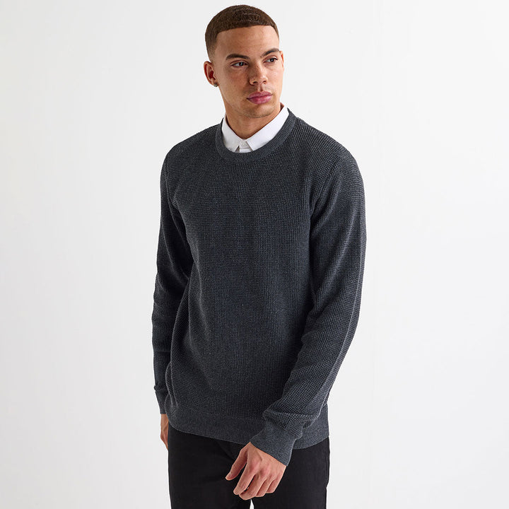 Men's Charcoal Mock Shirt Jumper from You Know Who's