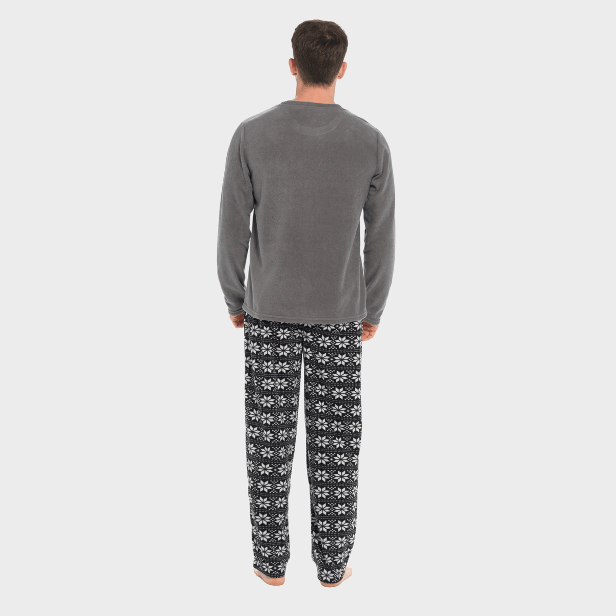 Mens Charcoal Stag Fleece Pyjamas from You Know Who's