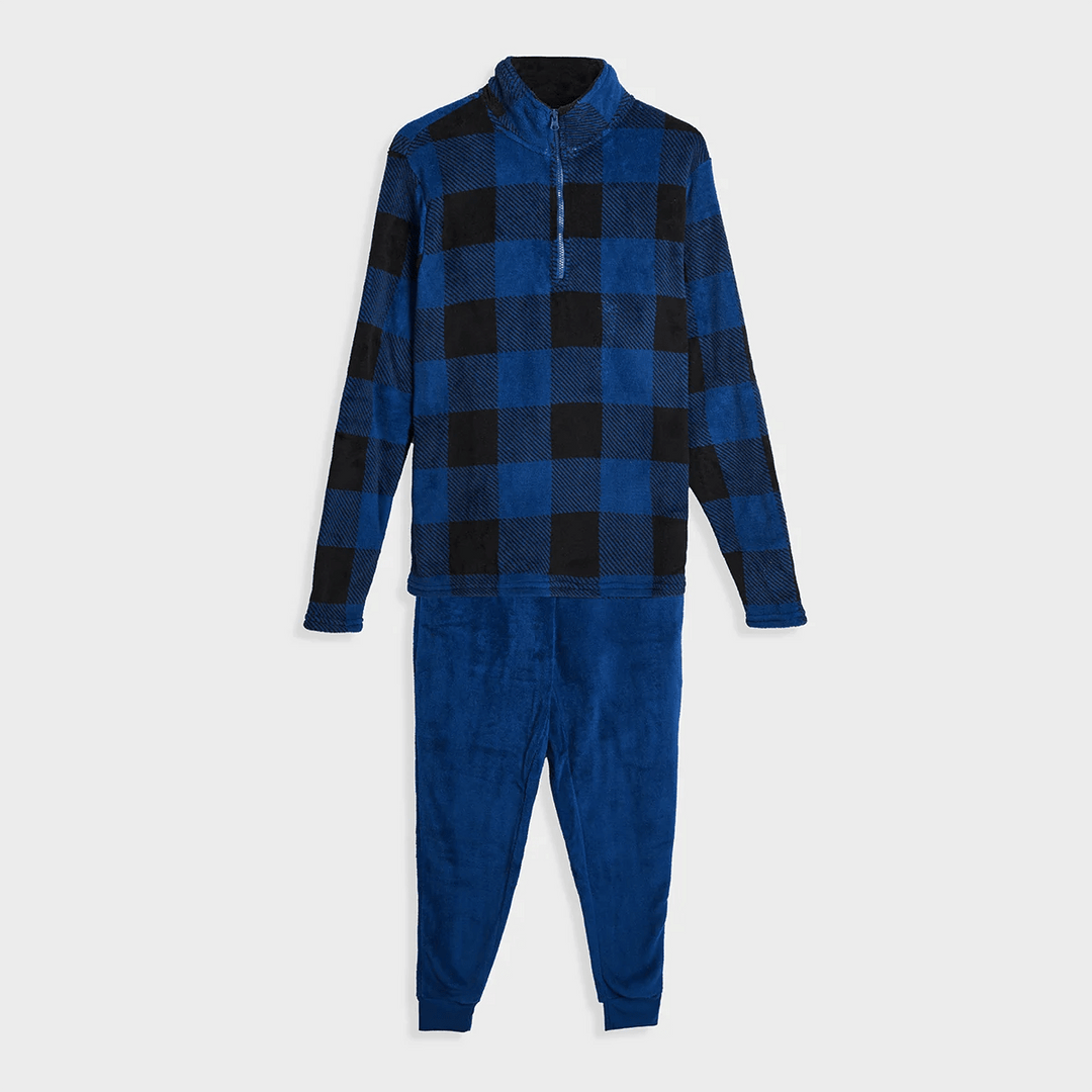 Mens Checked Fleece Pyjamas from You Know Who's