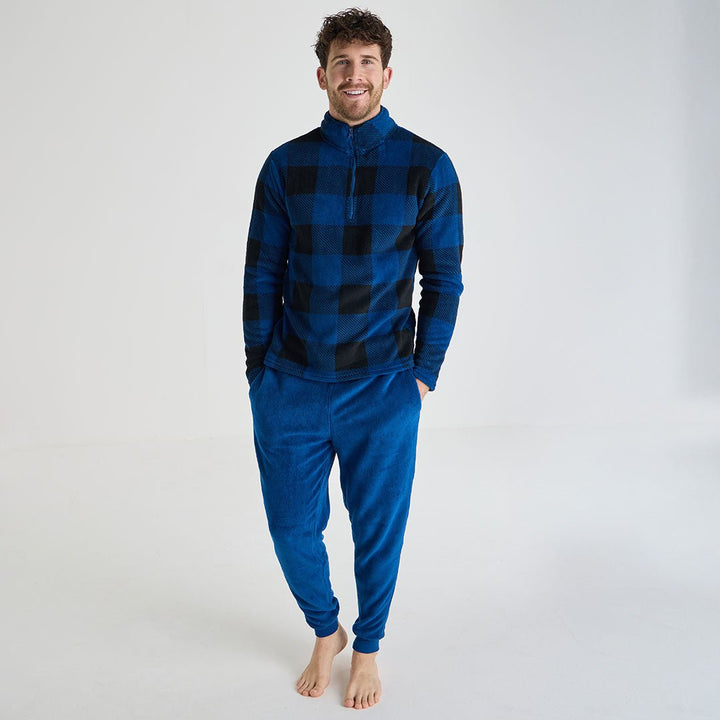 Mens Checked Fleece Pyjamas from You Know Who's