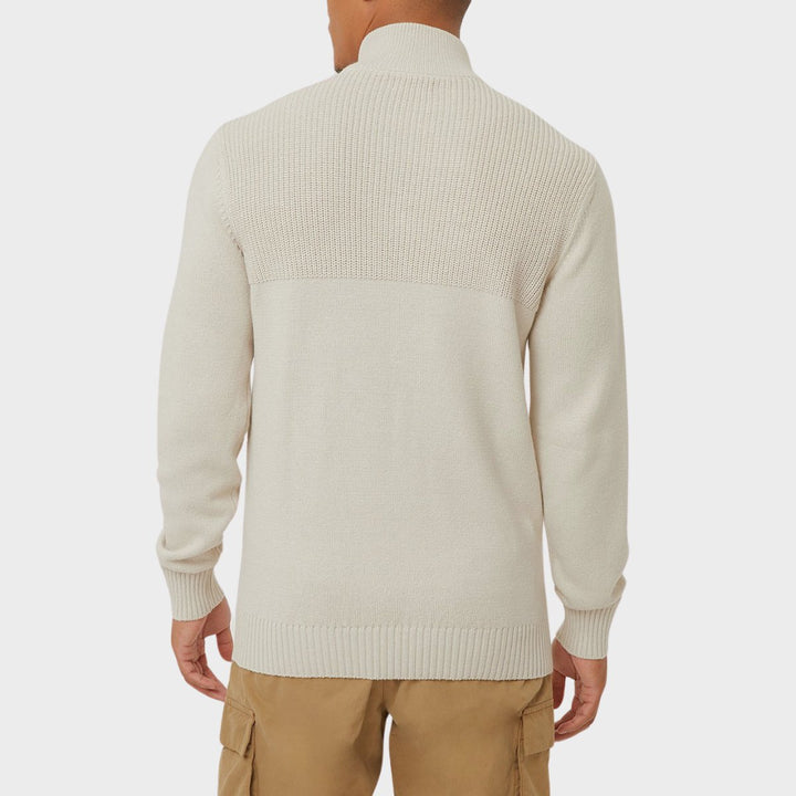 Men`s Chunky Knit Quarter Zip Jumper from You Know Who's