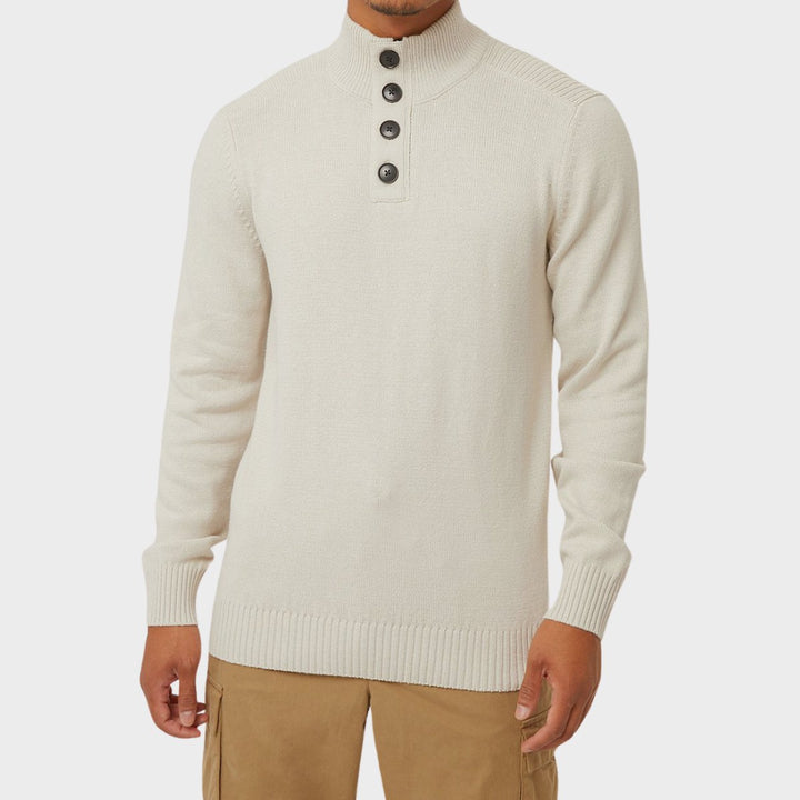 Men`s Chunky Knit Quarter Zip Jumper from You Know Who's