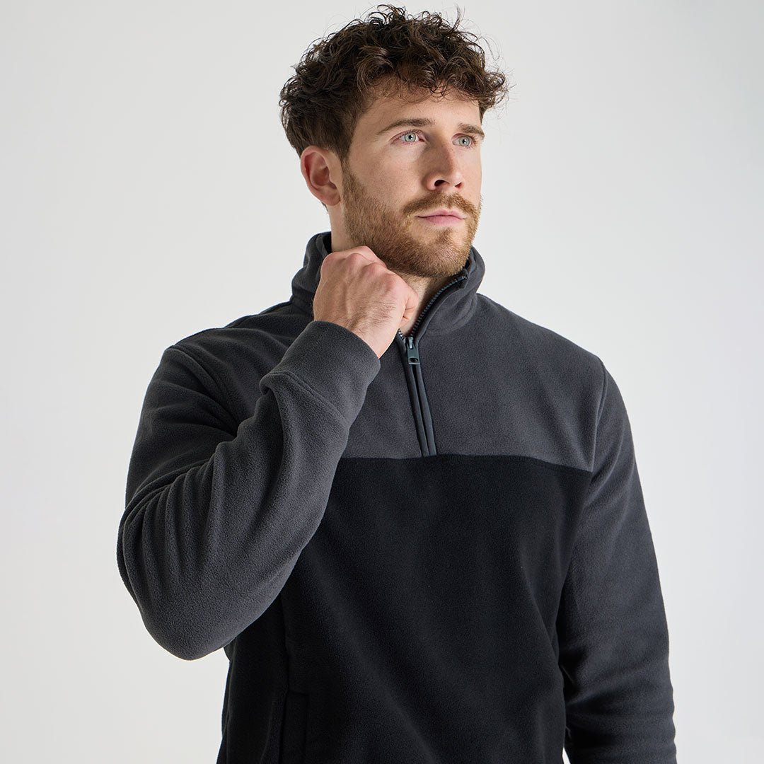 Mens Contrast 1/4 Zip Fleece from You Know Who's