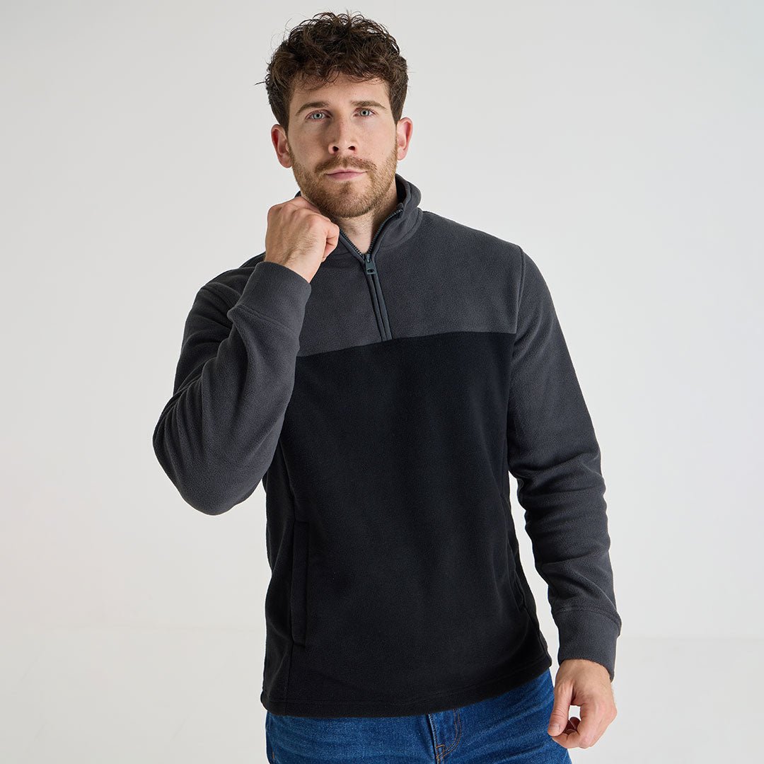 Mens Contrast 1/4 Zip Fleece from You Know Who's