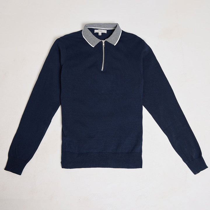 Mens Contrast Collar Jumper from You Know Who's