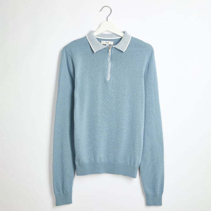 Mens Contrast Collar Jumper from You Know Who's