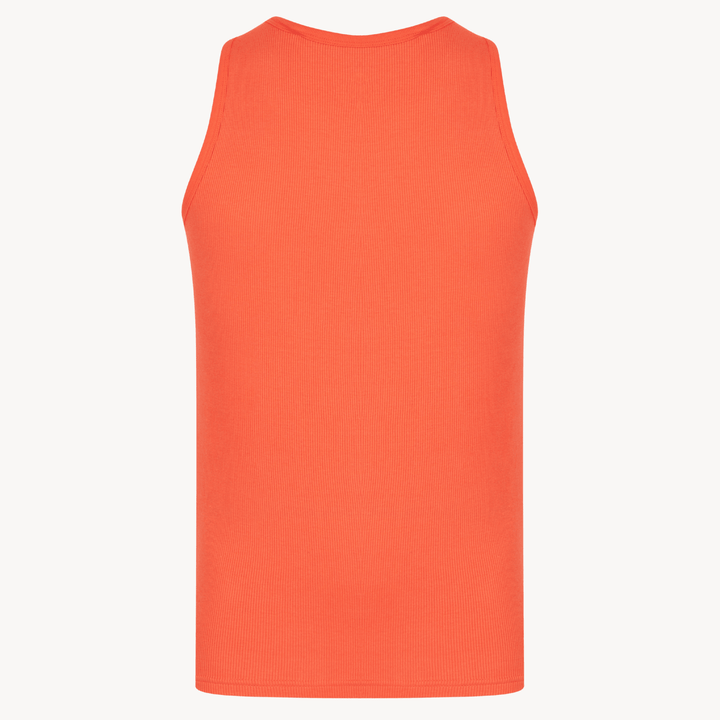 Mens Coral Ribbed Vest from You Know Who's