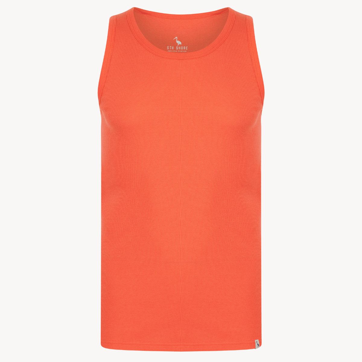 Mens Coral Ribbed Vest from You Know Who's