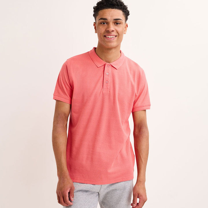 Mens Coral Tipped Collar Polo from You Know Who's