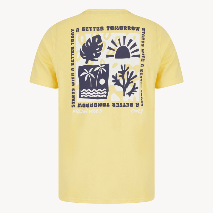 Mens Cream 'A better Tomorrow' T-shirt from You Know Who's