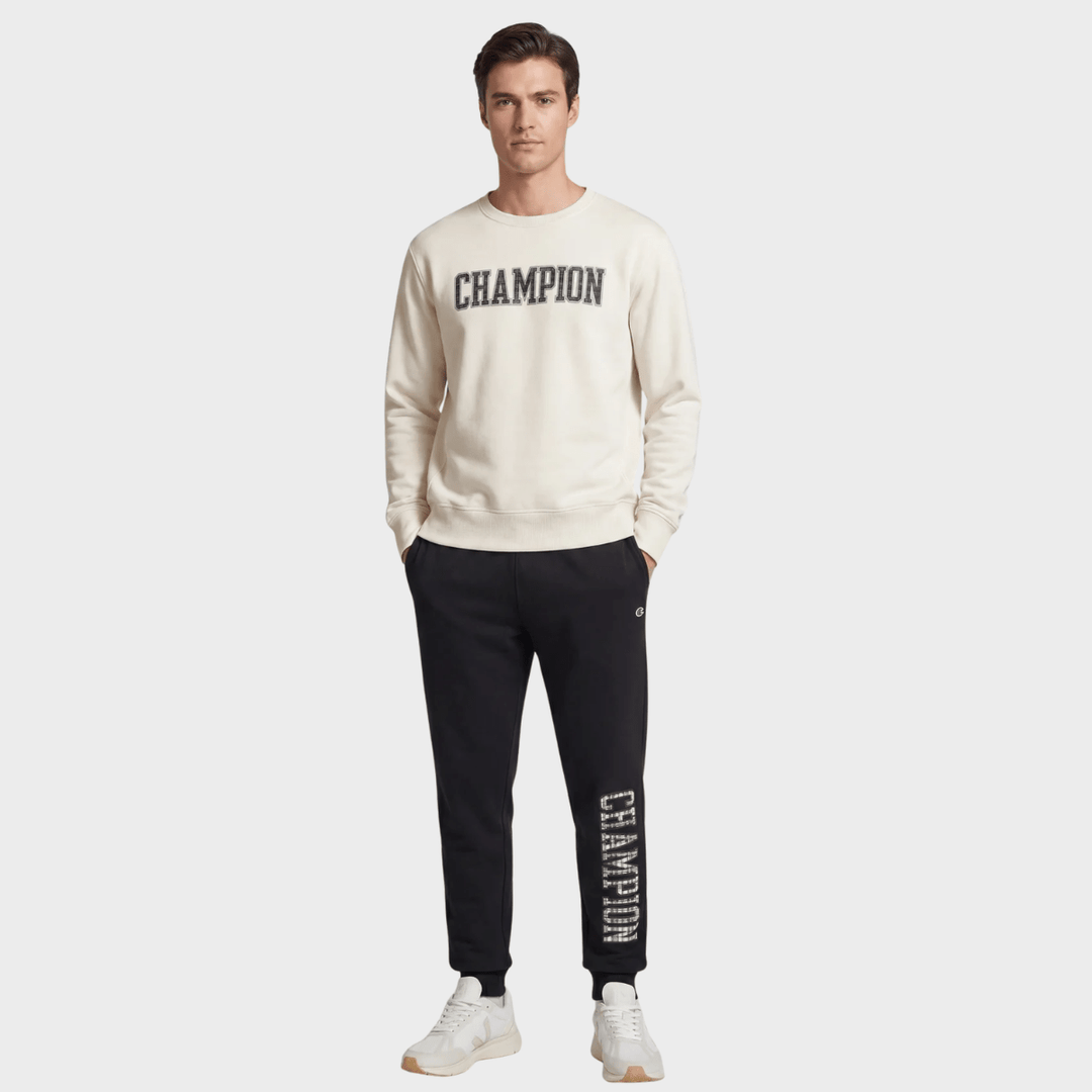 Men's Cream Champion Word Logo Sweater from You Know Who's