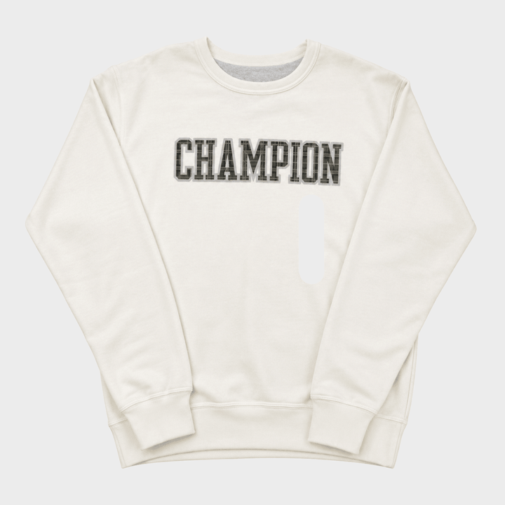 Men's Cream Champion Word Logo Sweater from You Know Who's