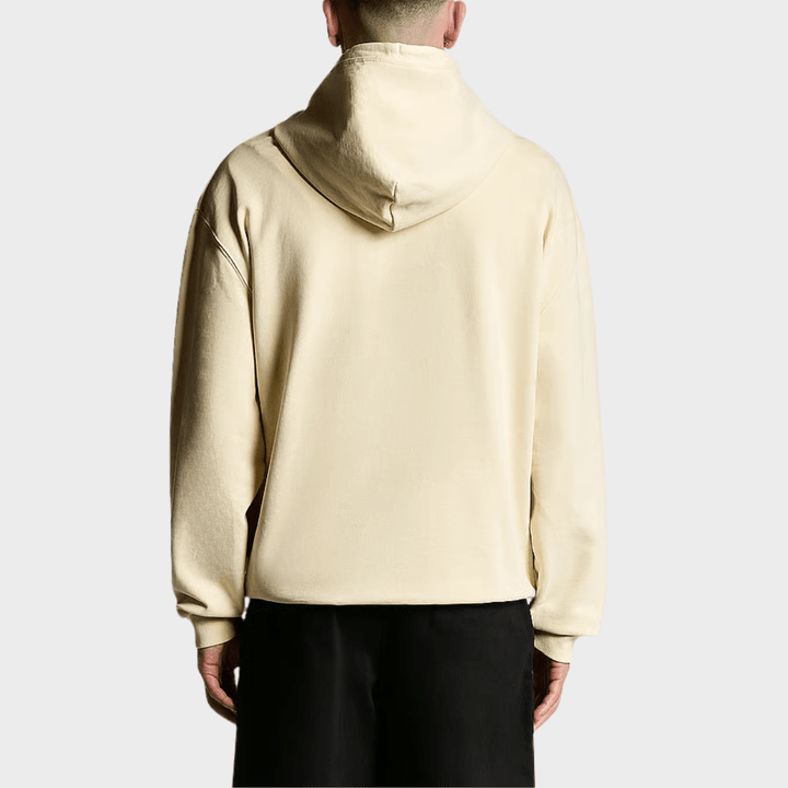 Mens Cream Lyle & Scott Text Hoodie from You Know Who's