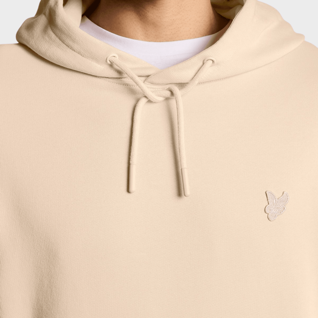 Mens Cream Lyle & Scott Tonal Badge Hoodie from You Know Who's