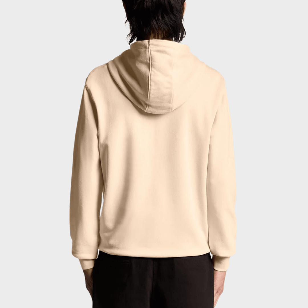 Mens Cream Lyle & Scott Tonal Badge Hoodie from You Know Who's